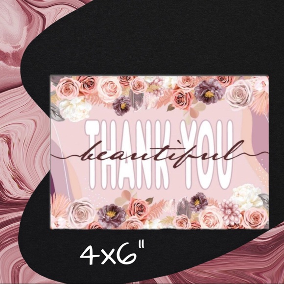 15 ct 4x6” Thank you Cards Vintage Floral Post Card style Business Supplies - Picture 2 of 3